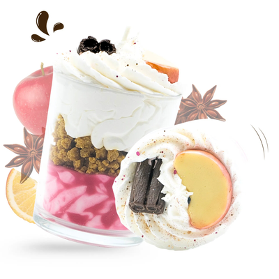 Grande bougie gourmande - Pomme Cannelle