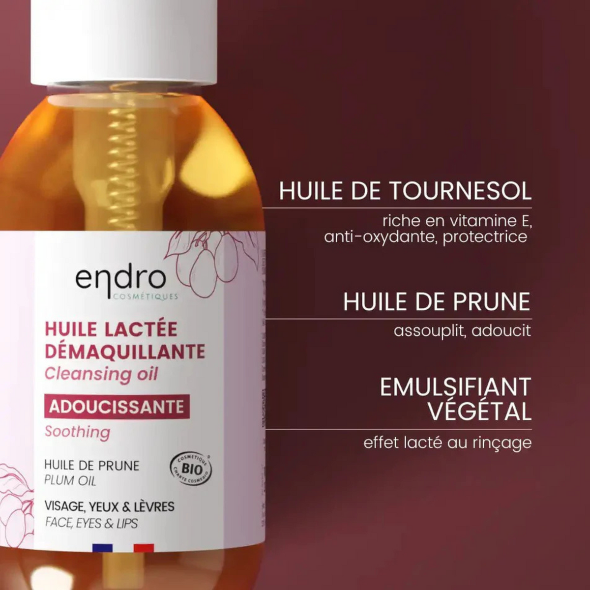 Huile lactée démaquillante