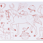 Coloriage effaçable et réutilisable - Poney Club