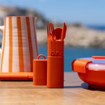 Kit de couverts réutilisables - Orange Sanguine