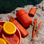 Kit de couverts réutilisables - Orange Sanguine
