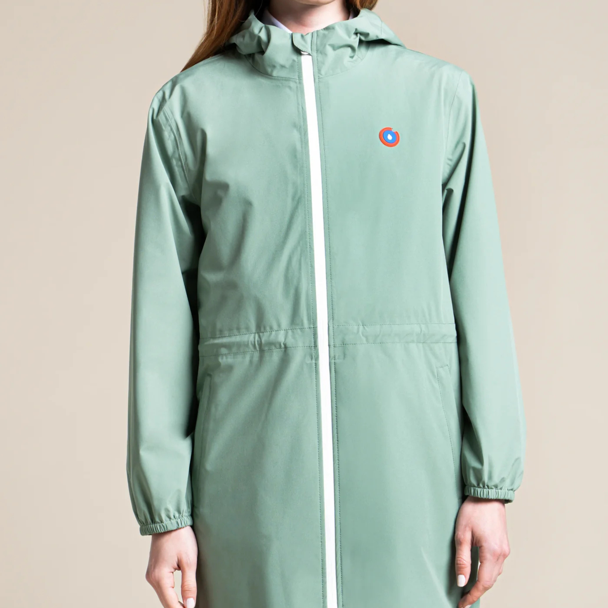 Imperméable long Amelot - Vert Sauge