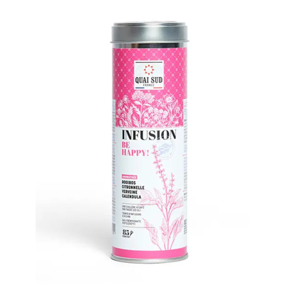 Infusion Be Happy ! (Rooibos - Citronnelle - Verveine - Calendula) Boîte Ronde 85 g