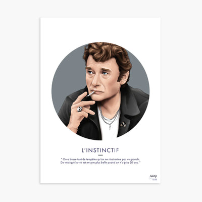 Affiche L'Instinctif - bleu - A3