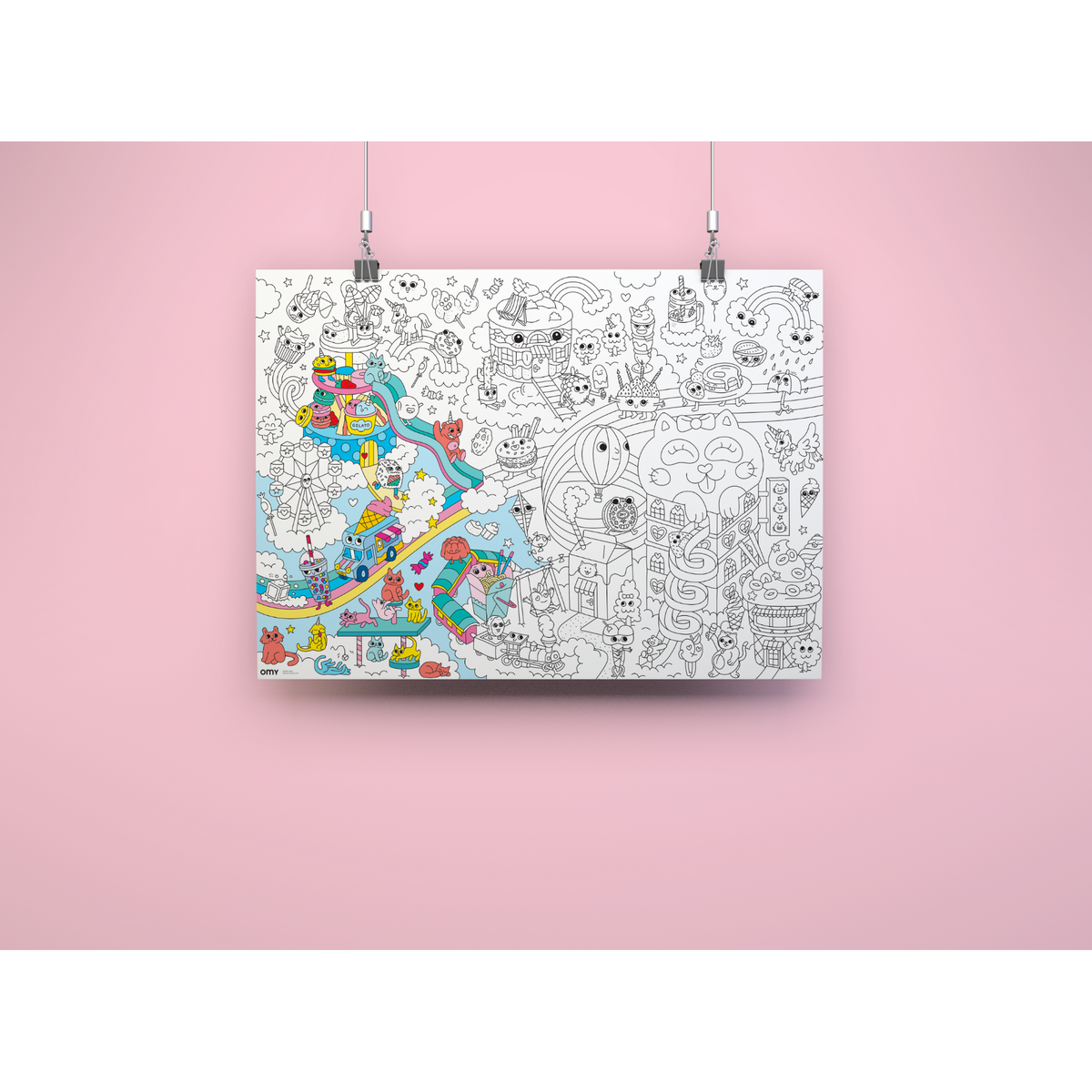 Poster à colorier - Kawaii