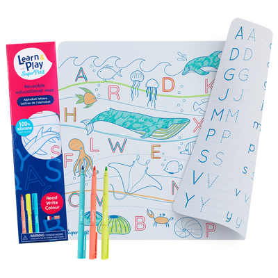 Coloriage effaçable et réutilisable lettres alphabet