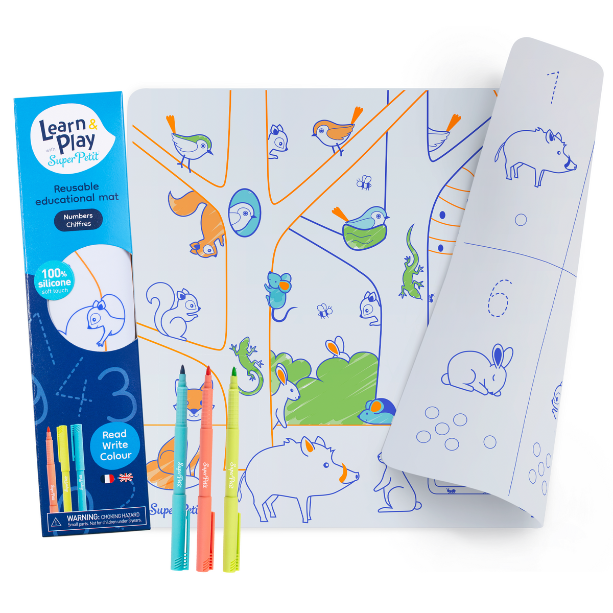 Coloriage effaçable et réutilisable - Les chiffres