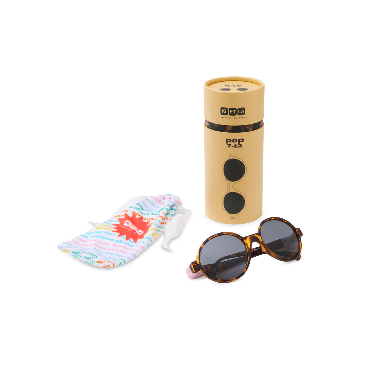 Lunettes de Soleil Enfant Pop - Écaille Verveine