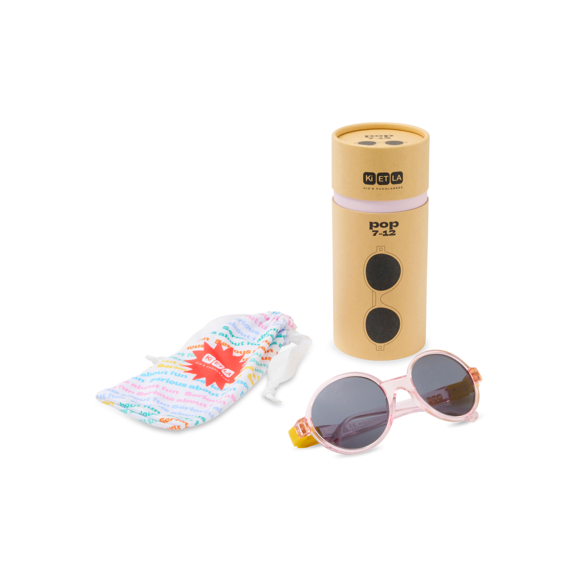 Lunettes de Soleil Enfant Pop - Rose Jaune