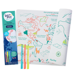 Coloriage effaçable et réutilisable - Mon 1er planisphere