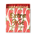 Boîte carrée d’allumettes Extra Hot (125 pièces)