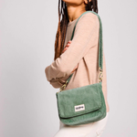 Sac bandoulière Margault - Velours Vert d'eau