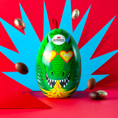 Œufs Praliné Caramel Lait & Gianduja Noir – Édition Dragon (250g)