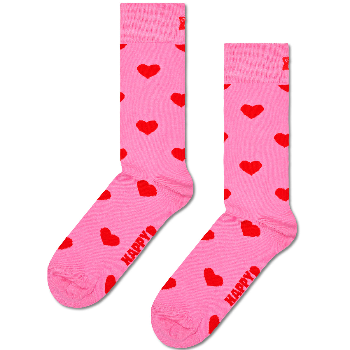 Chaussettes cœurs roses (36-40)