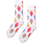 Chaussettes blanches cornets de glace (36-40)