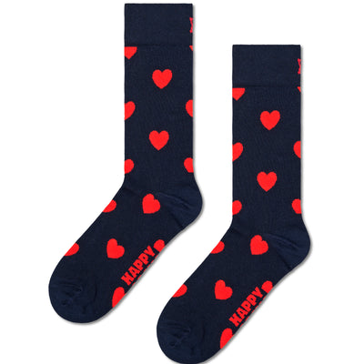 Chaussettes cœurs rouges