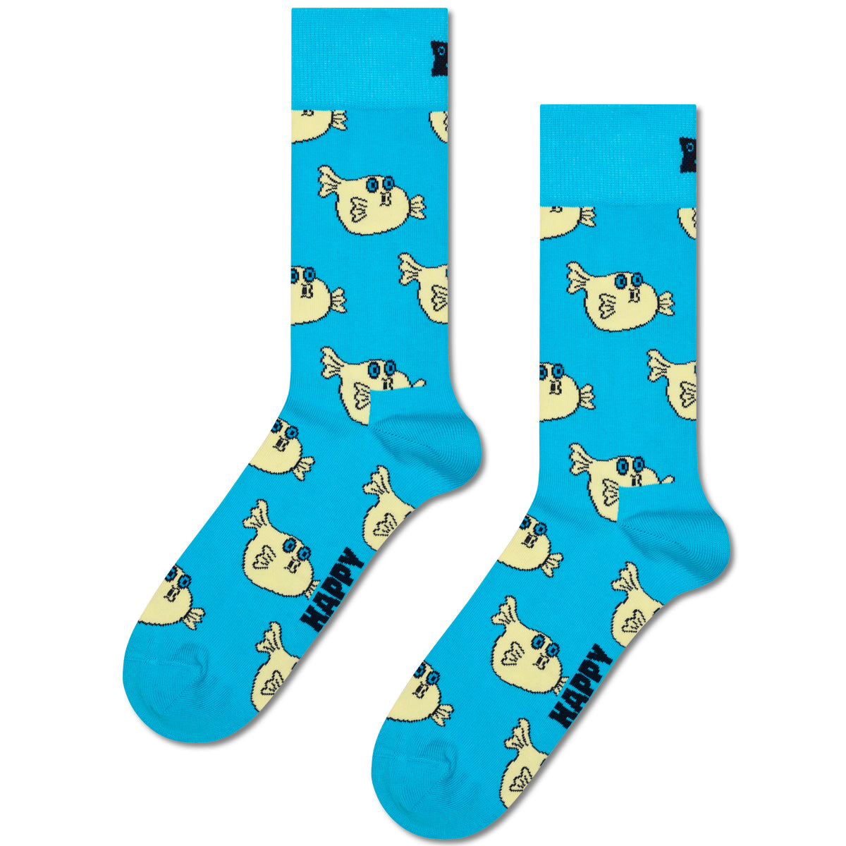 Chaussettes bleu - Poissons-globes