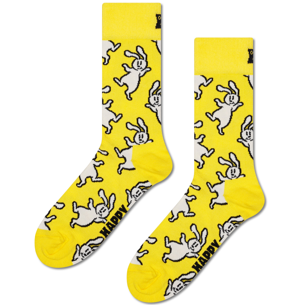 Chaussettes jaunes - Lapins (41-46)