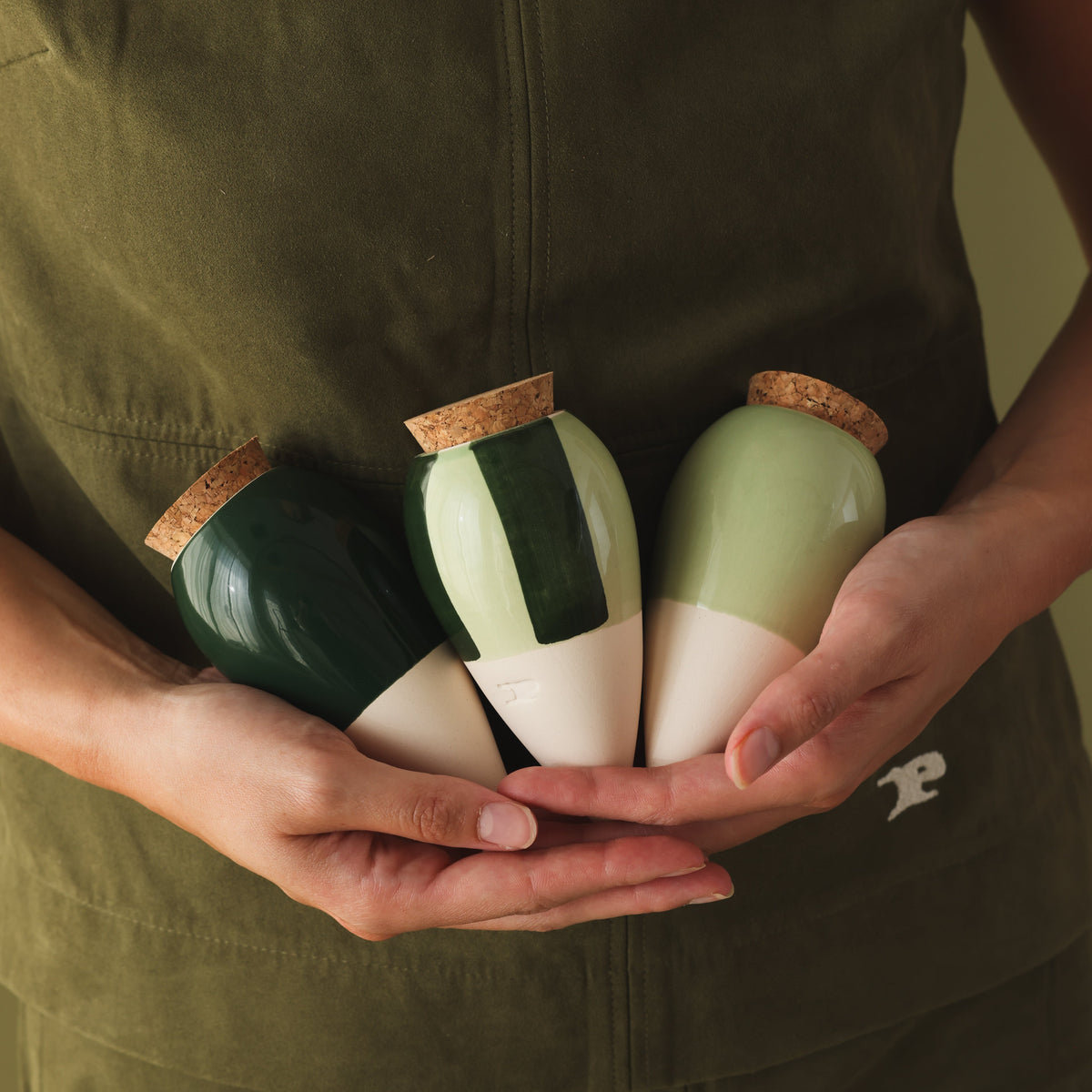 Trio mini ollas - Les verts