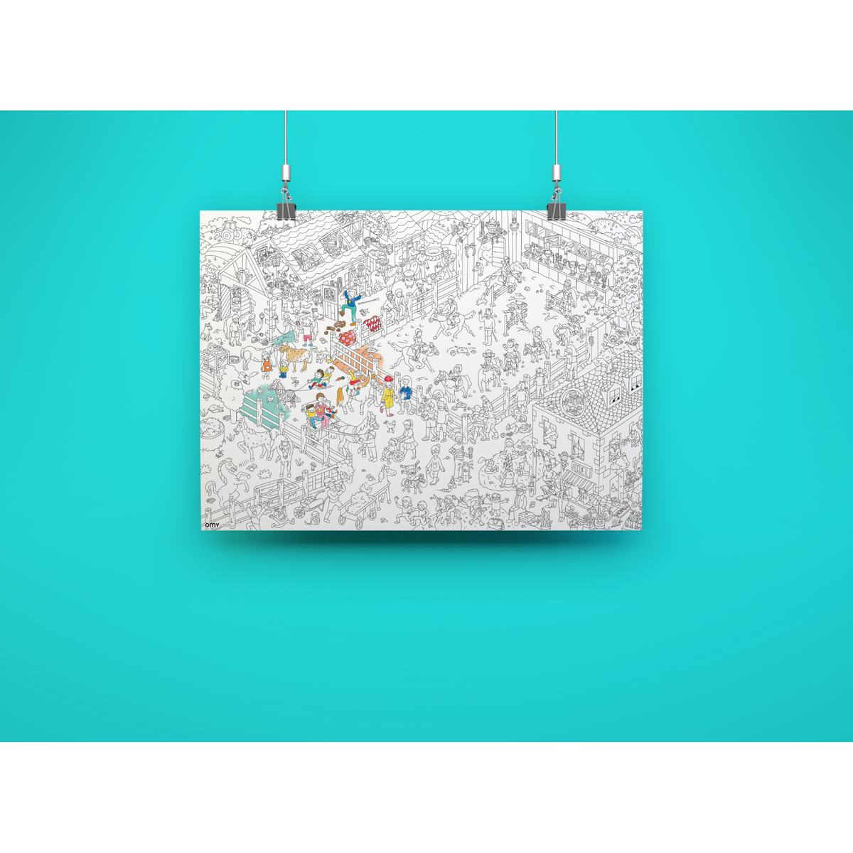 Poster à colorier - Poney Club