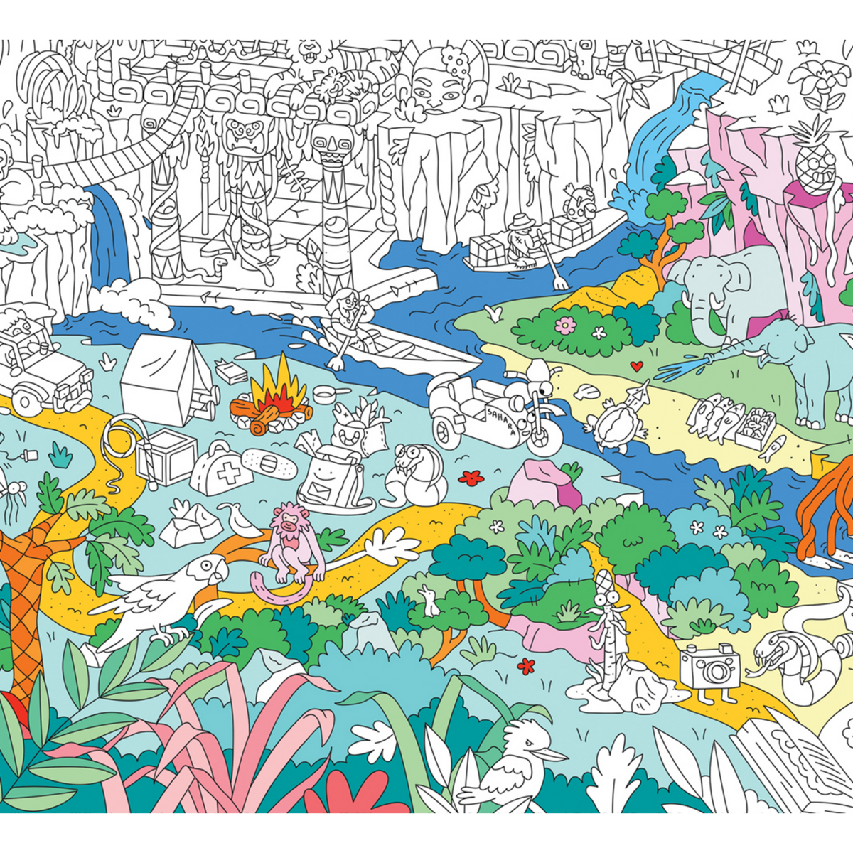 Poster à colorier - Jungle