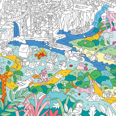 Poster à colorier - Jungle