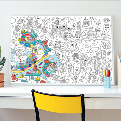 Poster à colorier - Kawaii