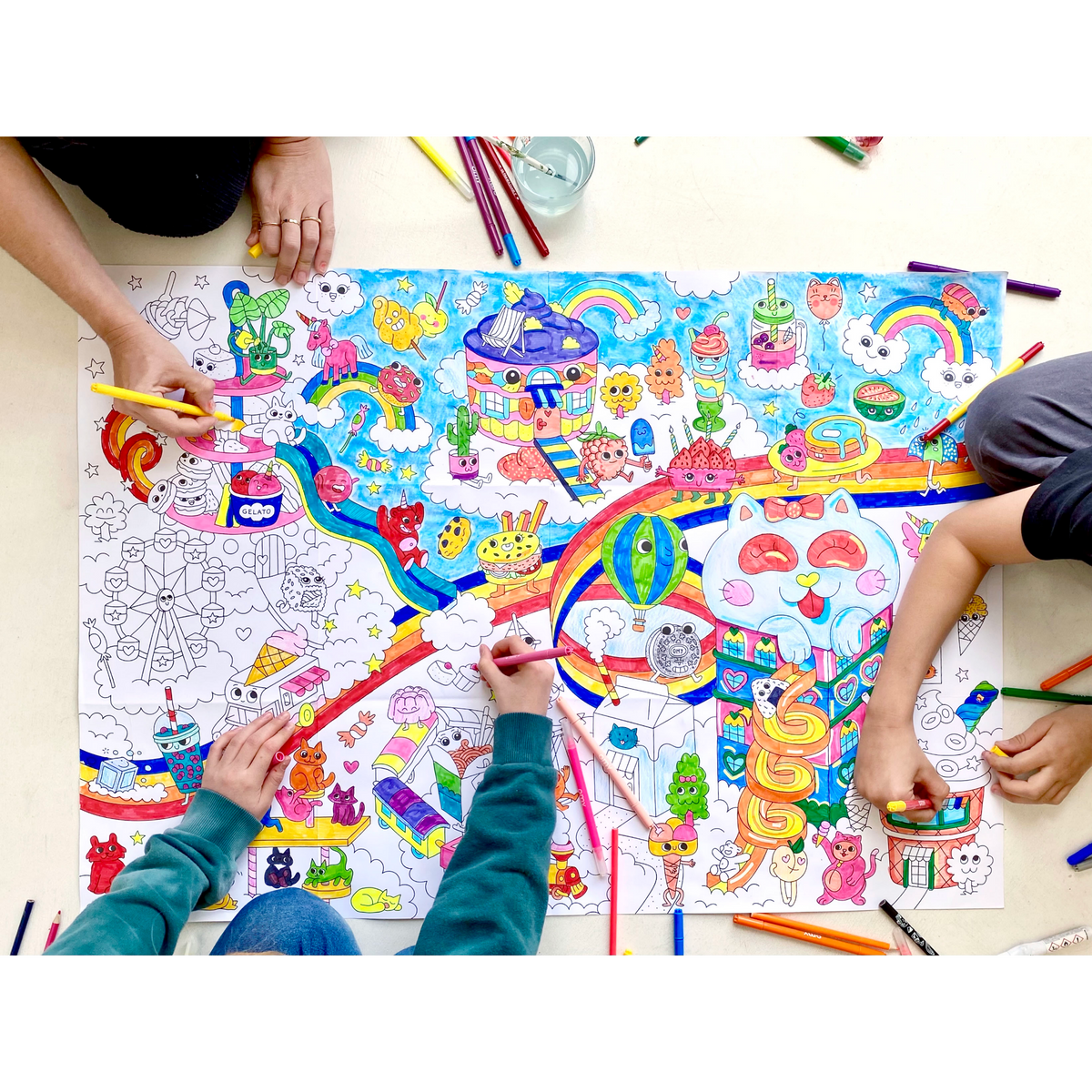 Poster à colorier - Kawaii