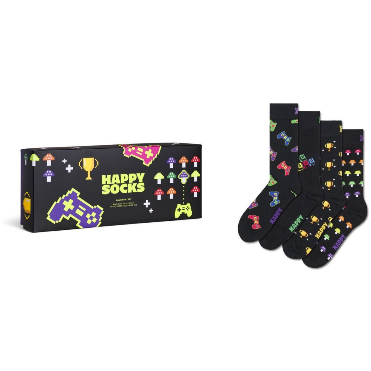 Packs de 4 Chaussettes noires - Gamer