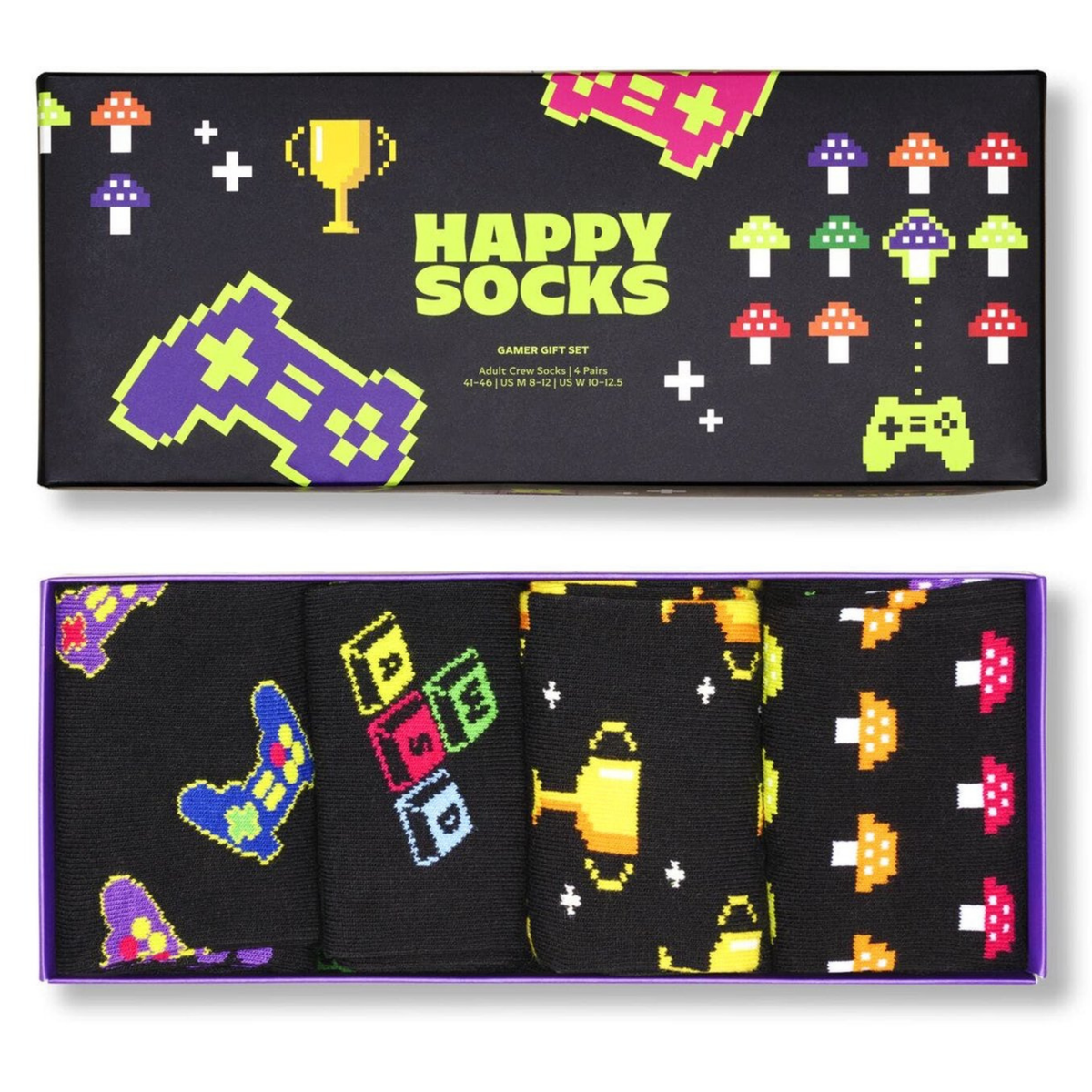 Packs de 4 Chaussettes noires - Gamer