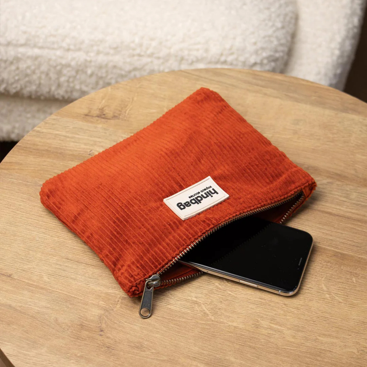 Pochette Lou - Velours Brique