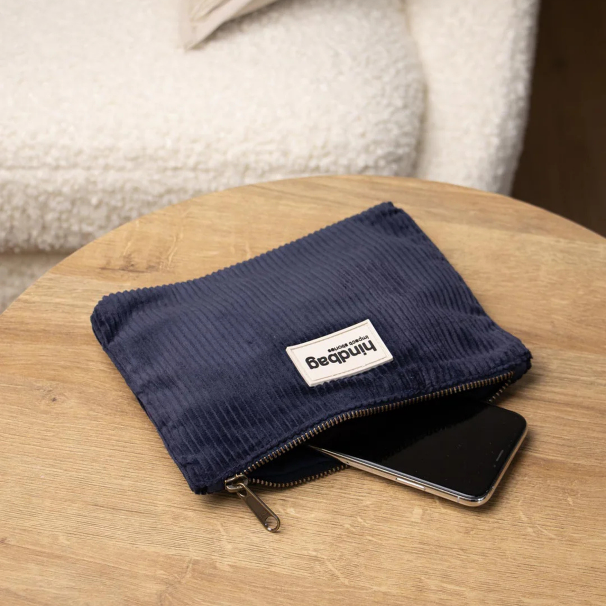 Pochette Lou - Velours Marine