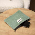 Pochette Lou - Velours Vert d'eau