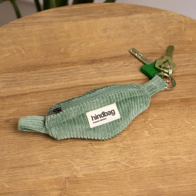 Porte-clés banane Côme - Velours Vert d'eau