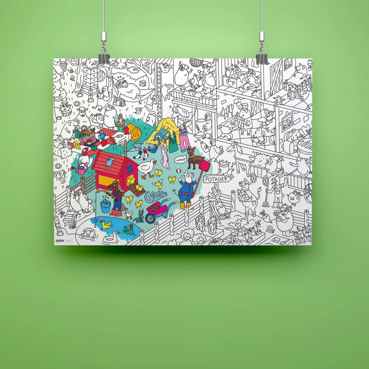 Poster à colorier - Crazy Farm