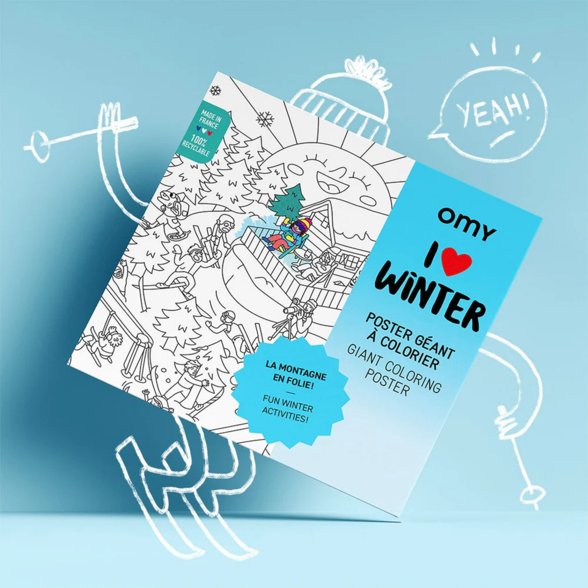 Poster à colorier - I Love Winter