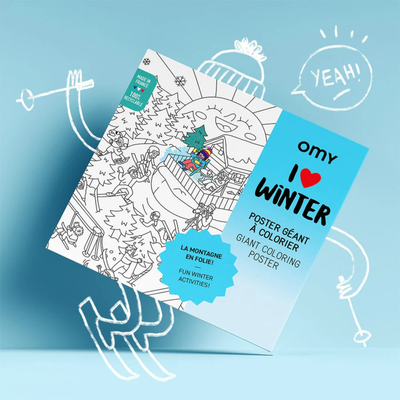 Poster à colorier - I Love Winter