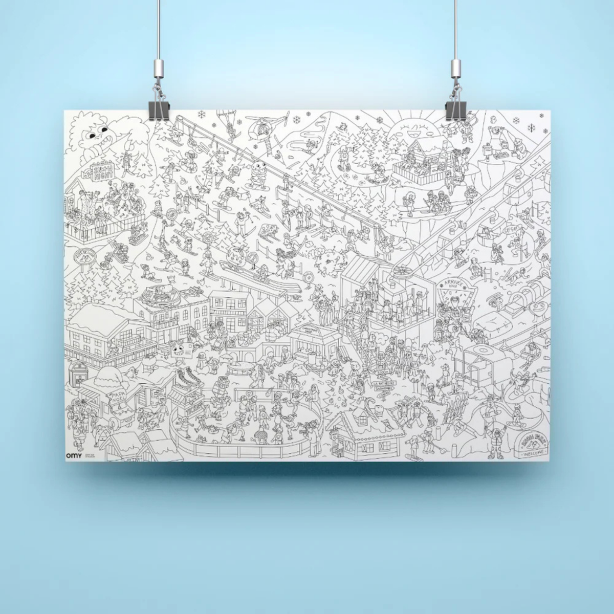 Poster à colorier - I Love Winter