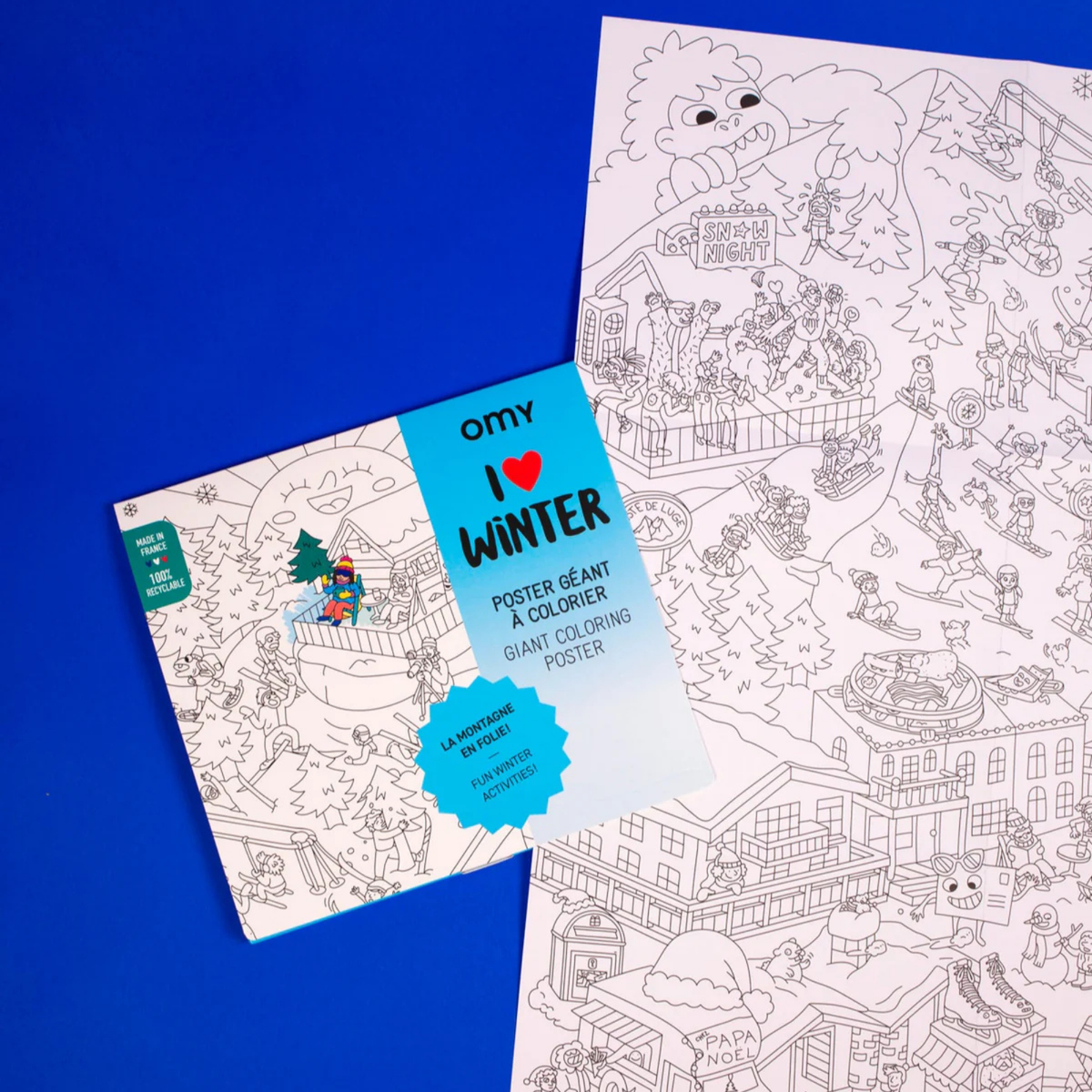 Poster à colorier - I Love Winter