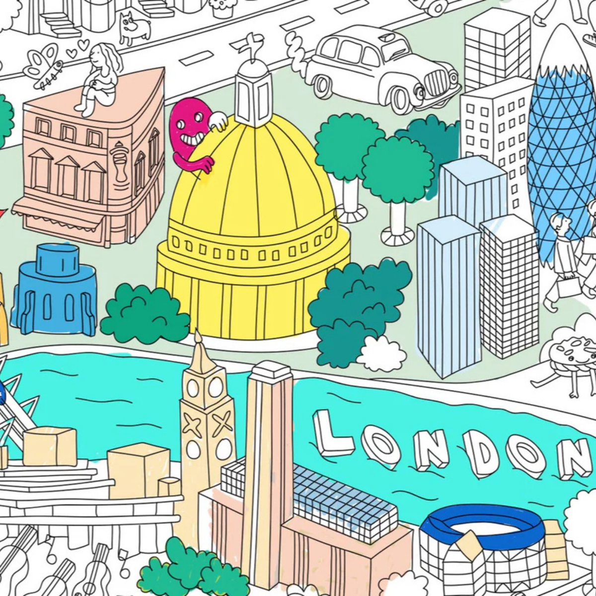 Poster à colorier - Londres