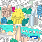 Poster à colorier - Londres