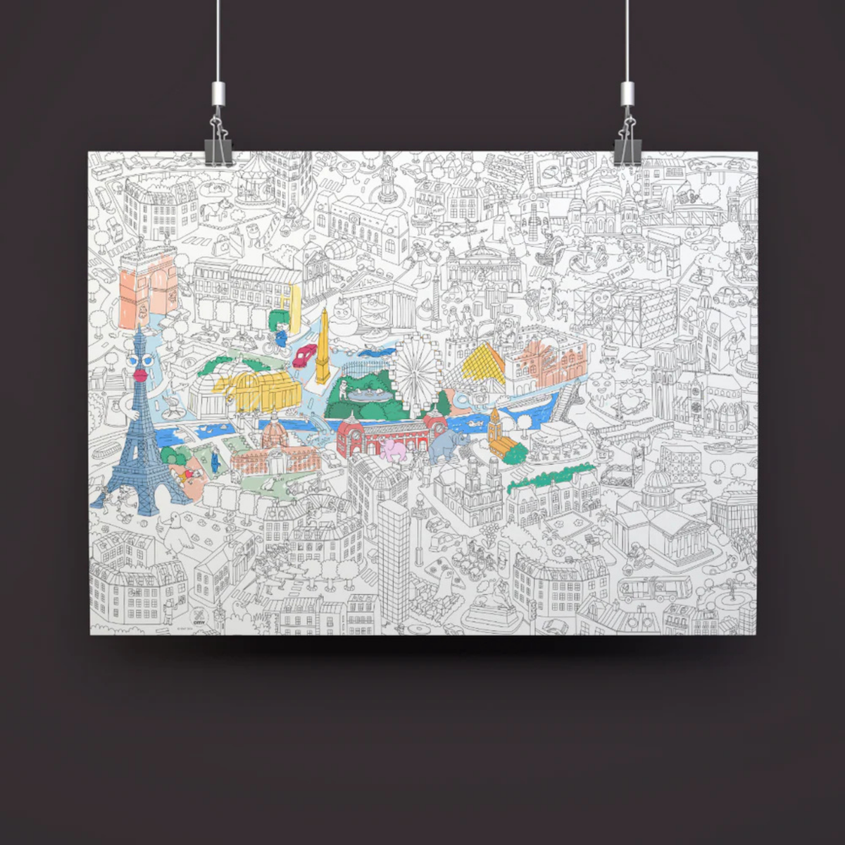 Poster à colorier - Paris
