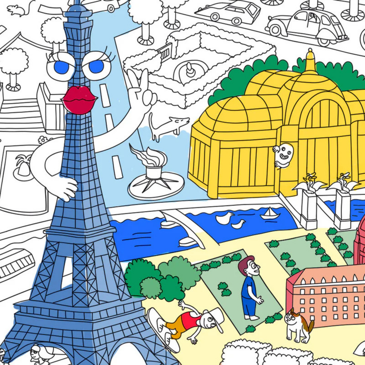 Poster à colorier - Paris