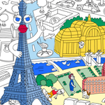 Poster à colorier - Paris
