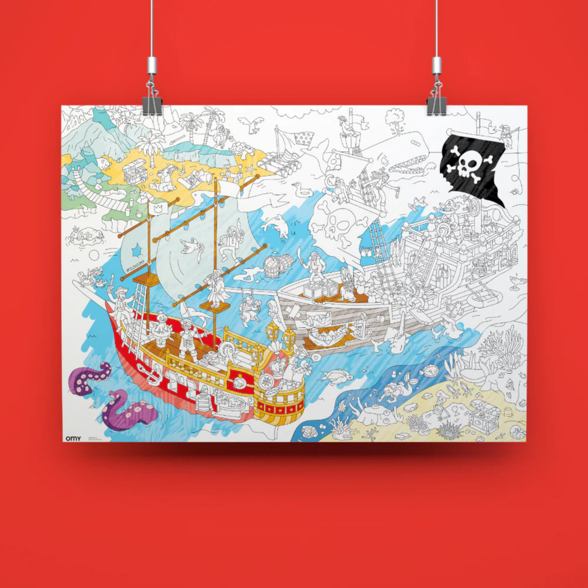Poster à colorier - Pirates