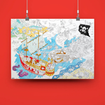 Poster à colorier - Pirates