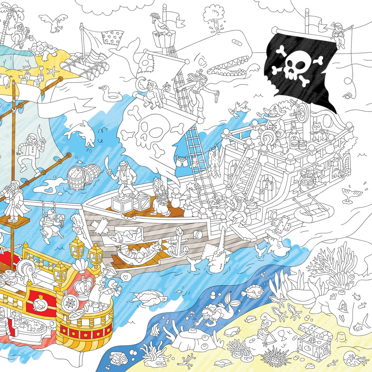 Poster à colorier - Pirates