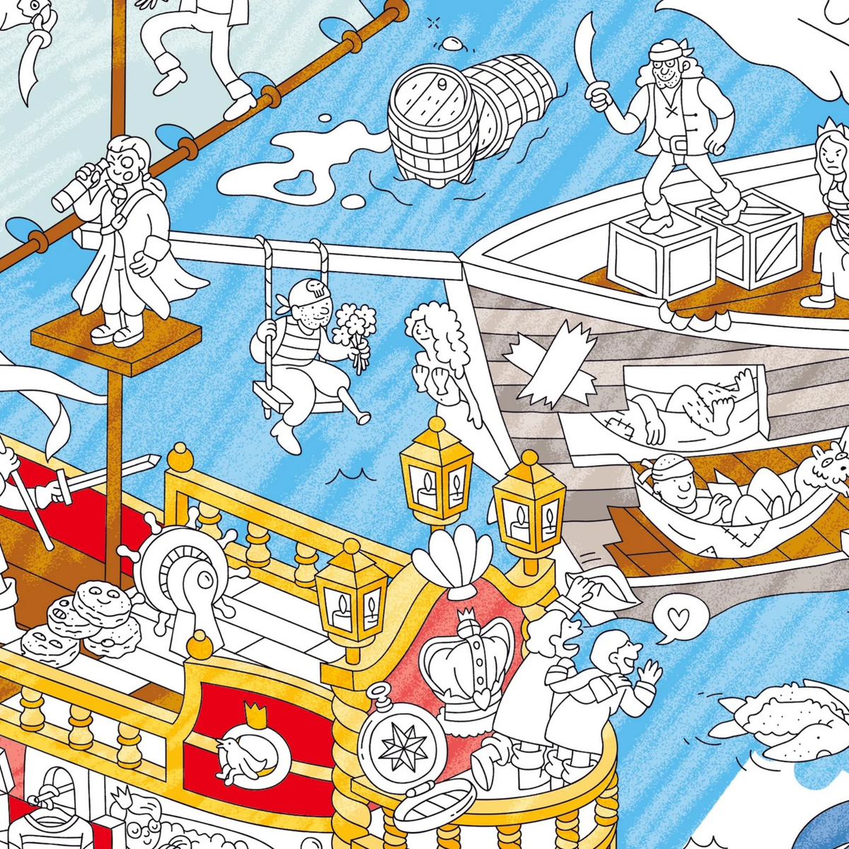 Poster à colorier - Pirates