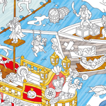 Poster à colorier - Pirates
