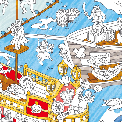 Poster à colorier - Pirates